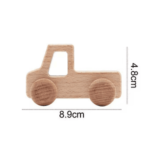 Set Autos de Madera Natural Montessori