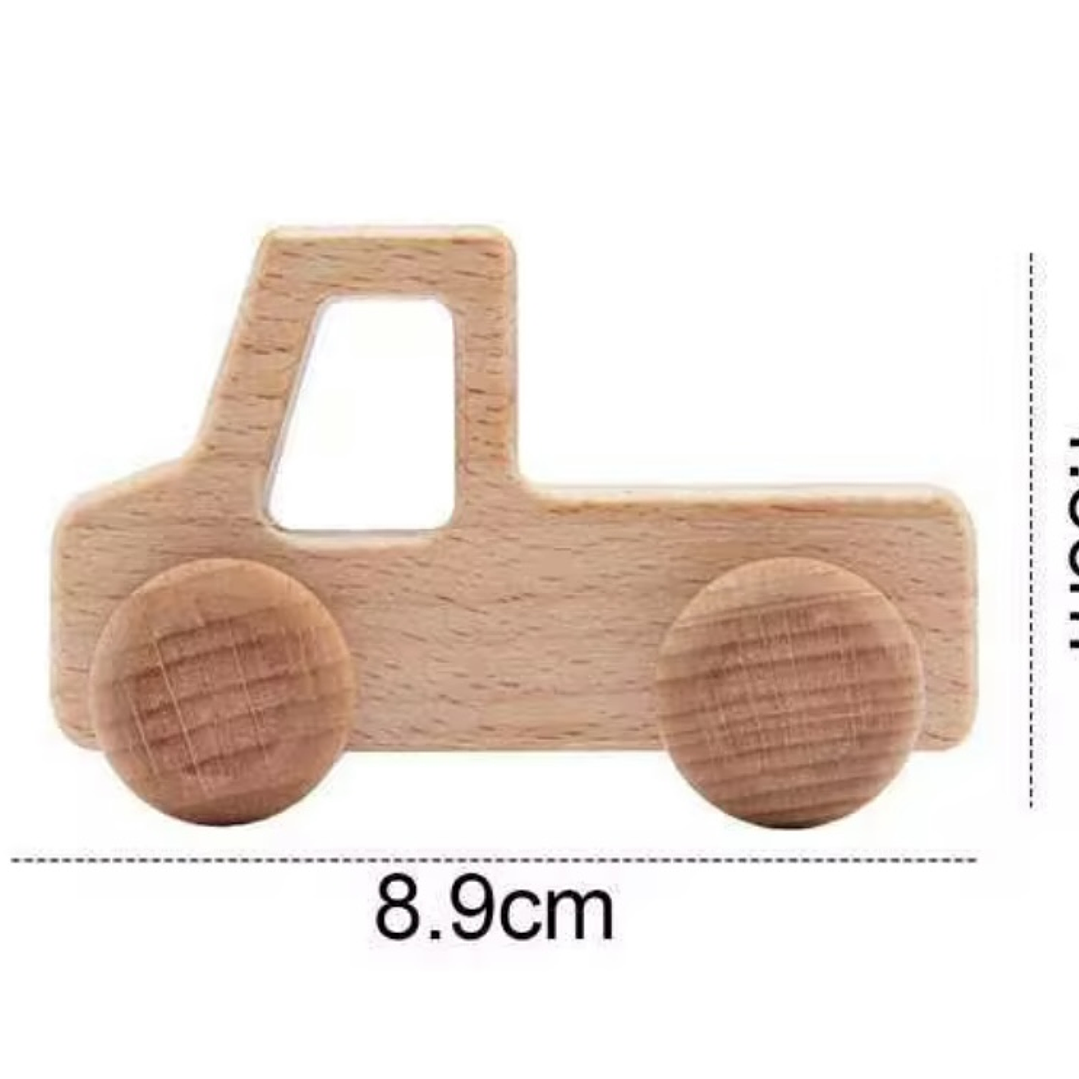 Set Autos de Madera Natural Montessori 2