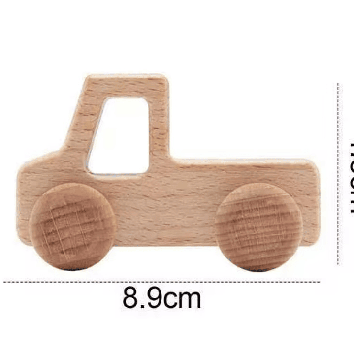 Set Autos de Madera Natural Montessori 2