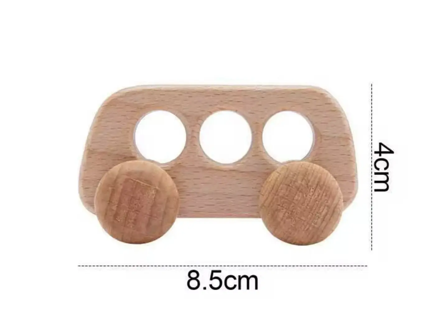 Set Autos de Madera Natural Montessori 3
