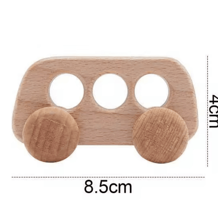 Set Autos de Madera Natural Montessori 3