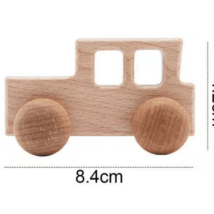 Set Autos de Madera Natural Montessori 4