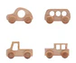 Set Autos de Madera Natural Montessori - Miniatura 1