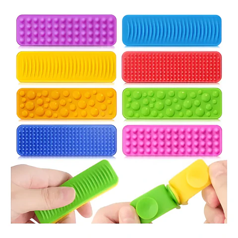 Kit Sensorial De 8 Piezas Antiestrés Con Ventosas Y Texturas