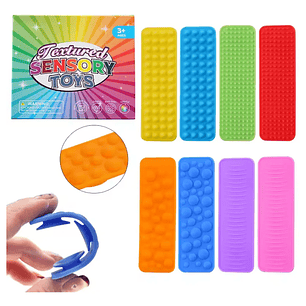 Kit Sensorial De 8 Piezas Antiestrés Con Ventosas Y Texturas