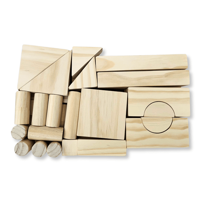 Bloques Construcción Madera 64 Pcs 2
