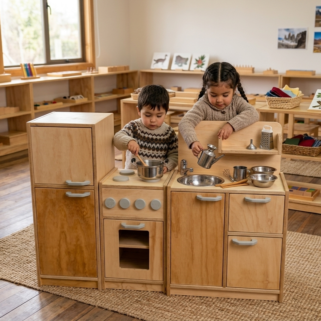 Cocina de Madera Montessori 1