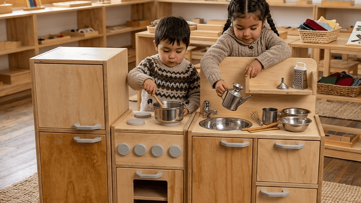 Cocina de Madera Montessori 1