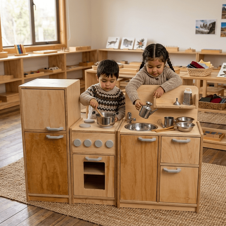 Cocina de Madera Montessori 1
