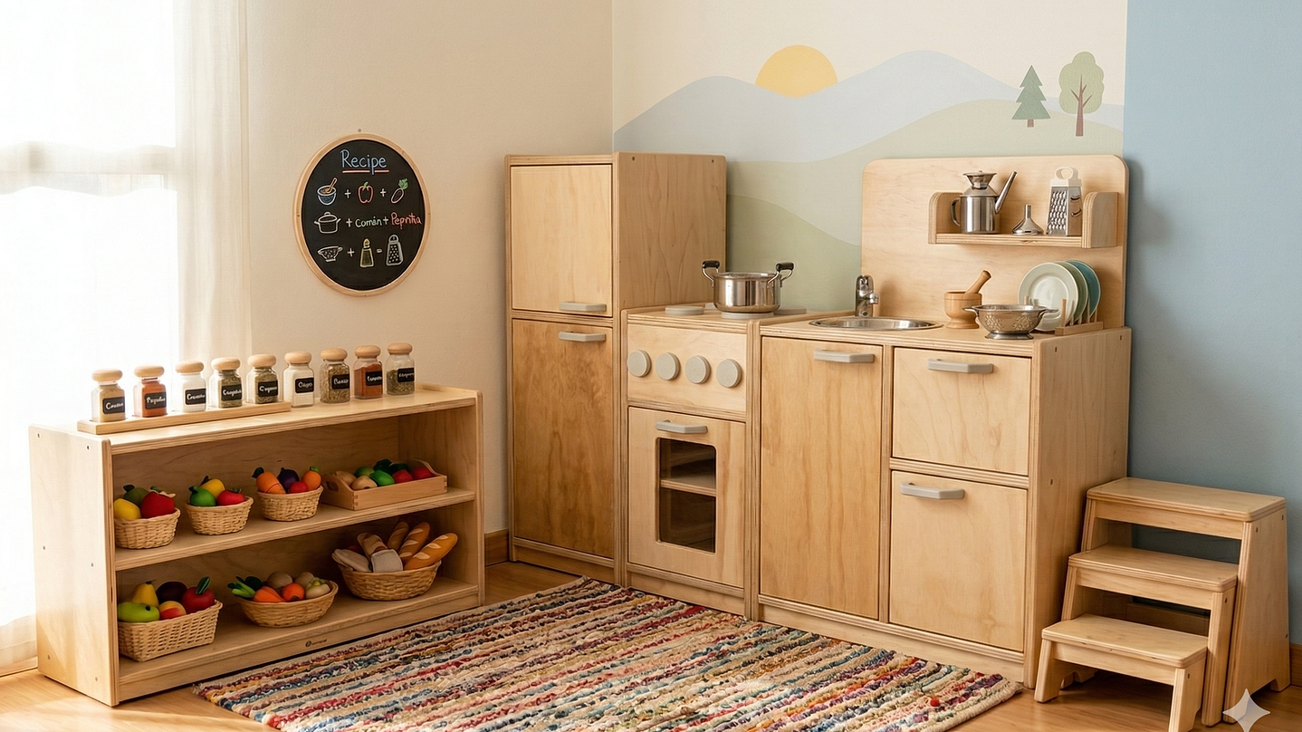 Cocina de Madera Montessori 1