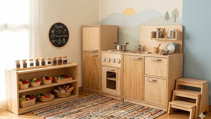 Cocina de Madera Montessori 1