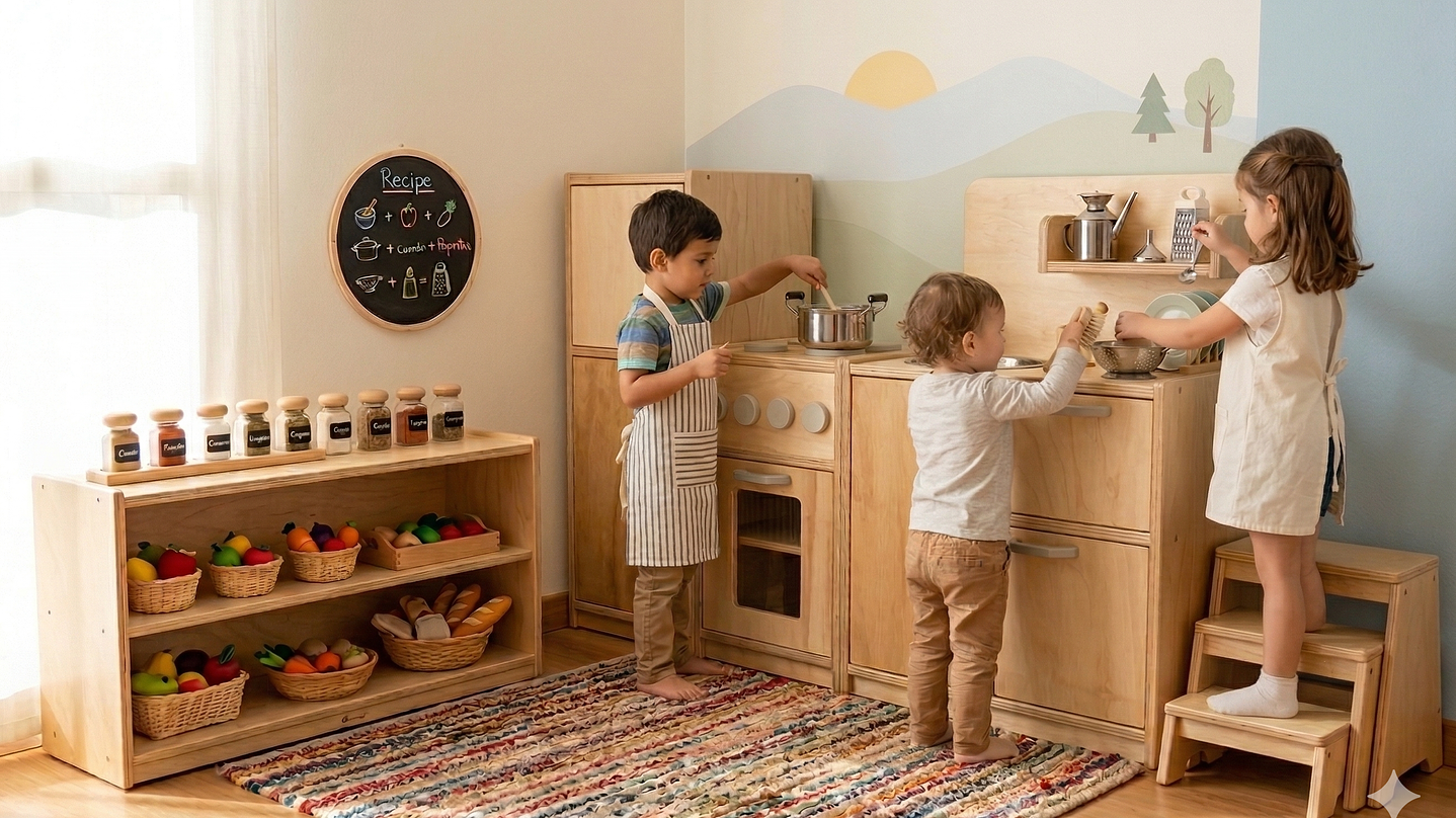 Cocina de Madera Montessori 2