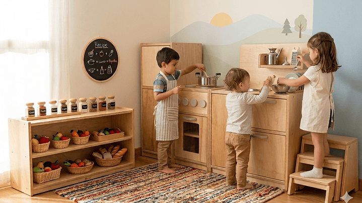 Cocina de Madera Montessori 2