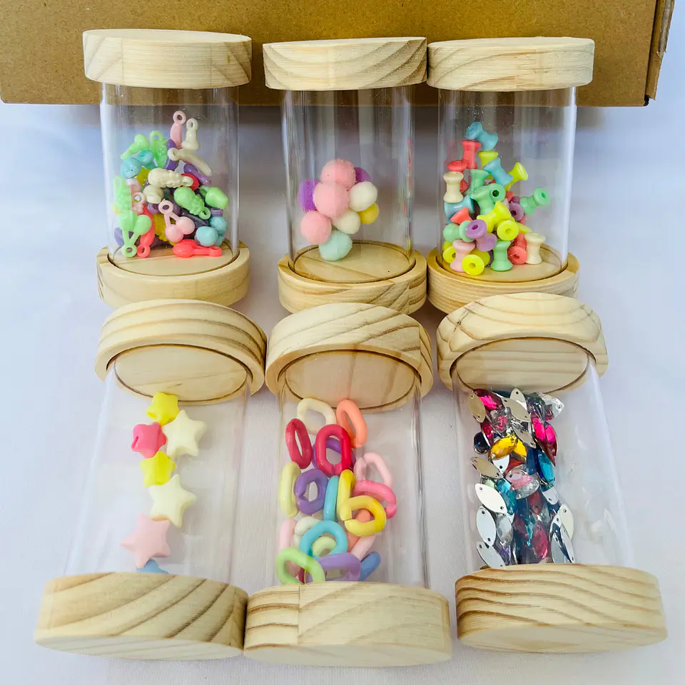 Kit Sonajeros y Agitadores de Madera 6 pcs 1