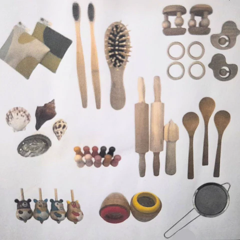 Canasto del Tesoro Montessori 40Pcs