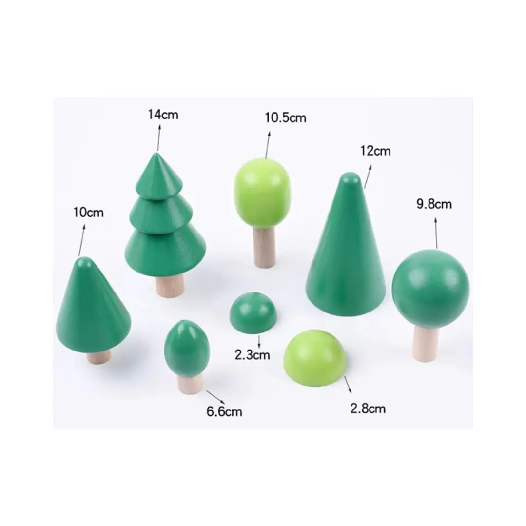 Set de Casas con Árboles Montessori  2