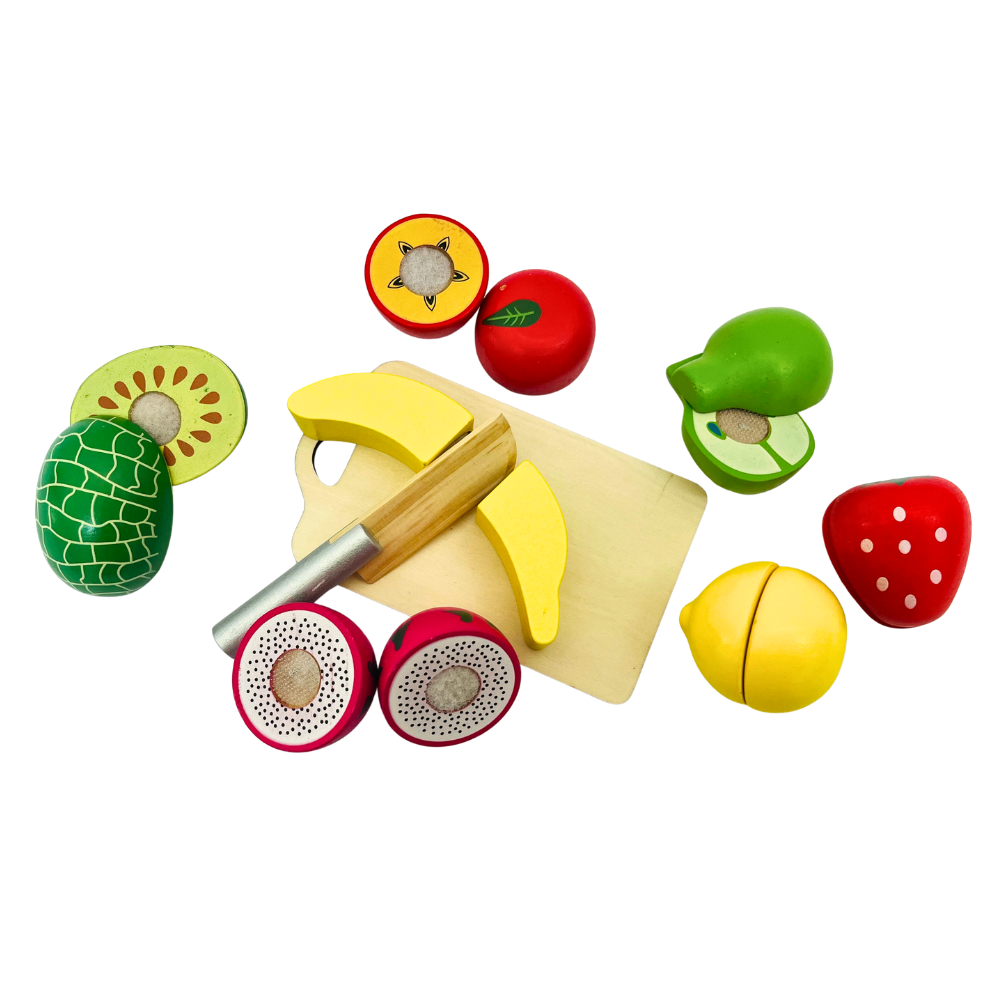 Balde con Frutas para Cortar