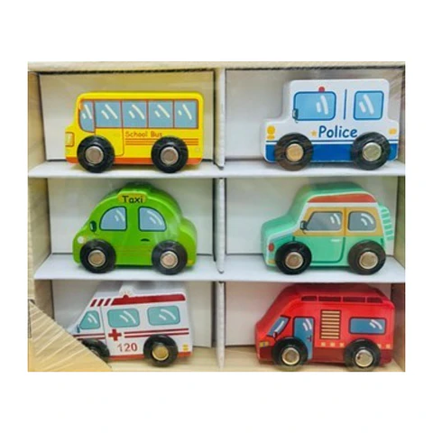 Medios de Transportes de Madera 6 pzs