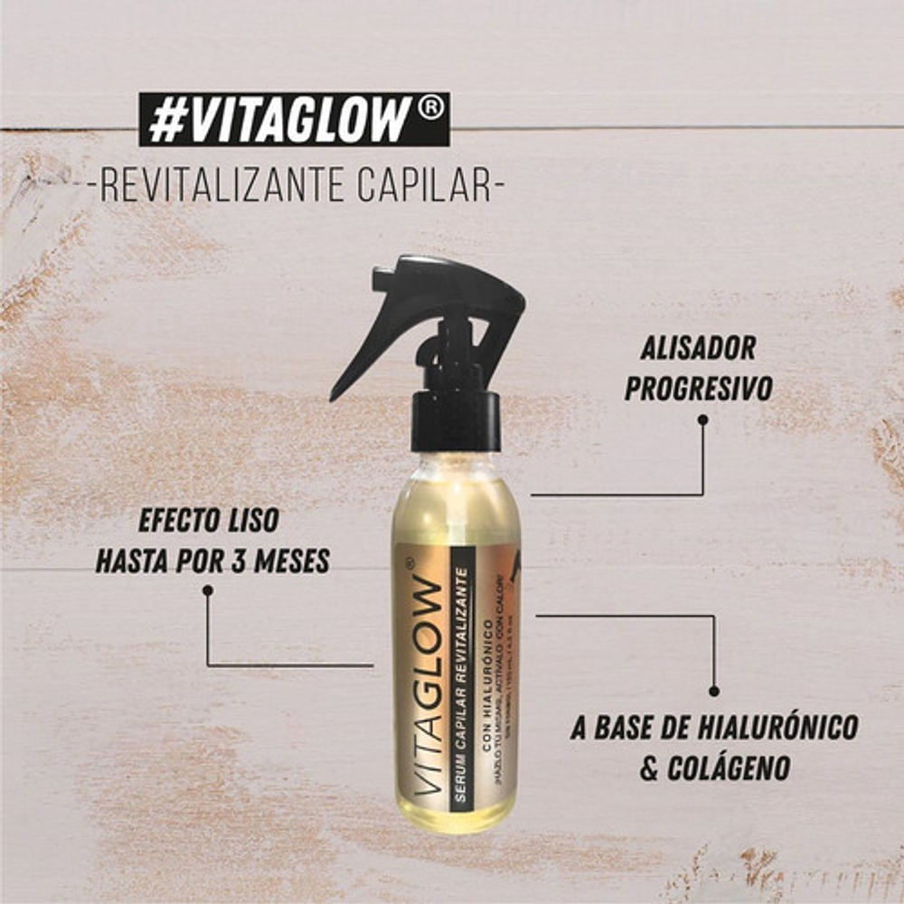 VITAGLOW® ALISADOR CAPILAR DE ÁCIDO HIALURÓNICO / SIN FORMOL