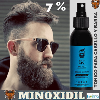 TONICO CAPILAR MINOXIDIL BASHKO 7 % 