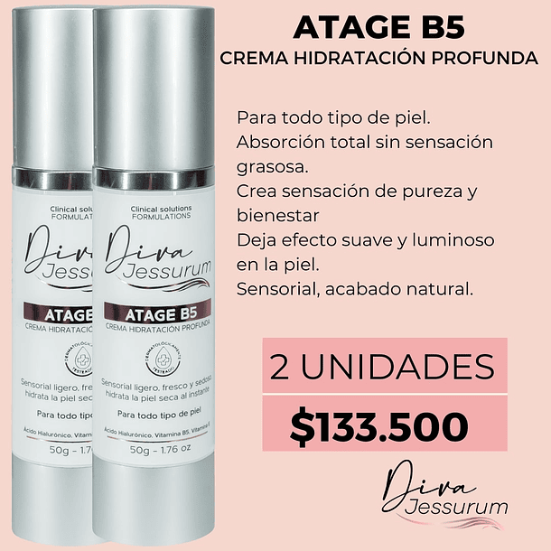 DIVA JESSURUM   ATAGE B5  Crema de Hidratación Profunda  6