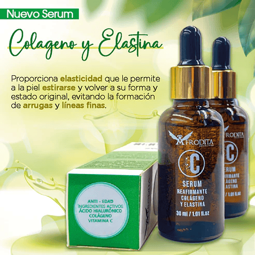 SERUM REAFIRMANTE DE COLAGENO Y ELASTINA AFRODITA 6