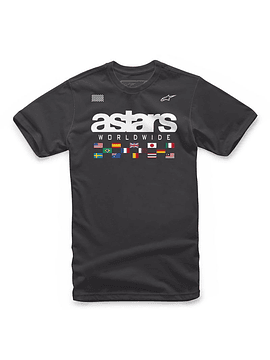 POLERA ALPINESTARS NATIONS TEE - BLACK