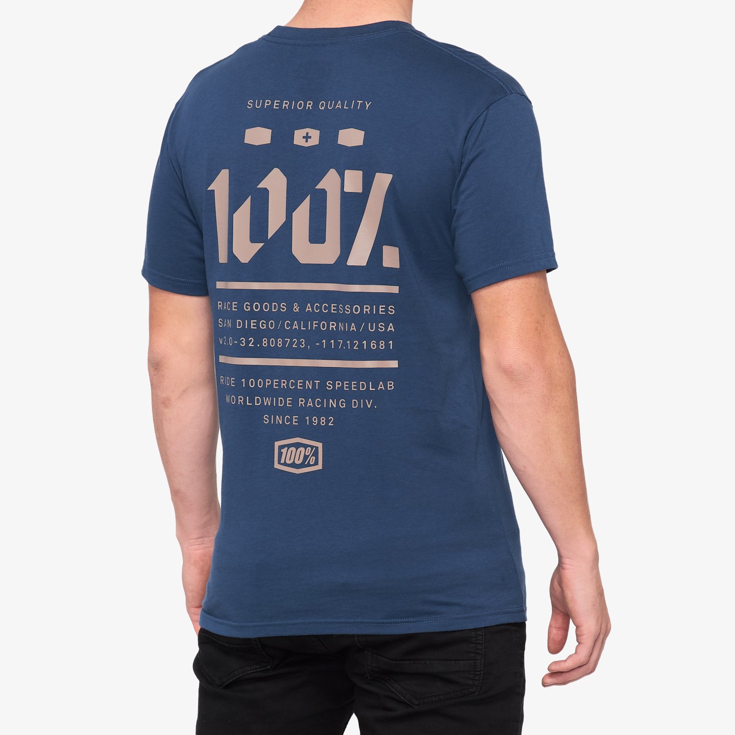 POLERA RIDE 100% SCRIPTER AZUL PIZARRA