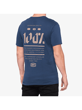 POLERA RIDE 100% SCRIPTER AZUL PIZARRA