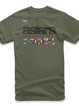 POLERA ALPINESTARS NATIONS TEE - MILITARY GREEN