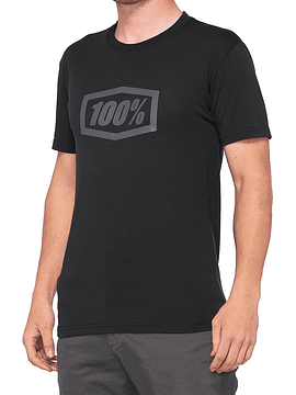 POLERA RIDE 100% ESSENTIAL BLACK GREY 