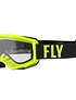 ANTIPARRAS FLY RACING FOCUS HI-VIS BLACK - CLEAR LENS