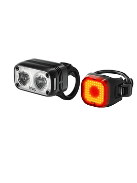 LUCES KNOG PACK BLINDER ROAD 600, MINI SQUARE REAR & BLINDER MOUNT