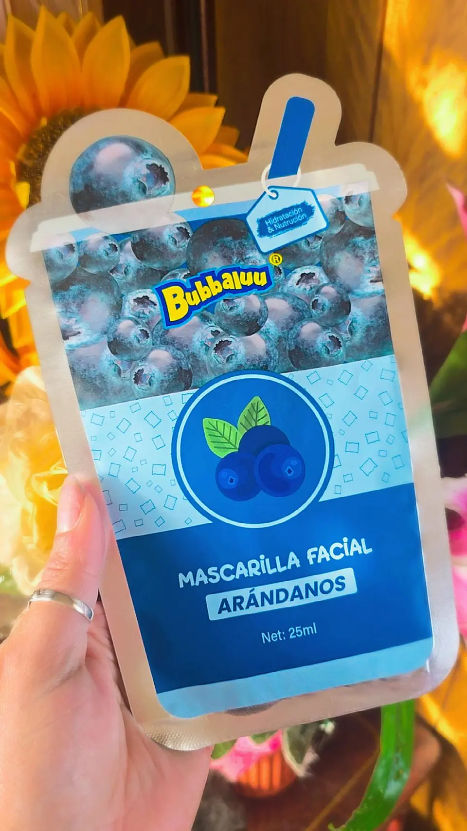 Mascarilla facial Bubbaluu Arándanos  1