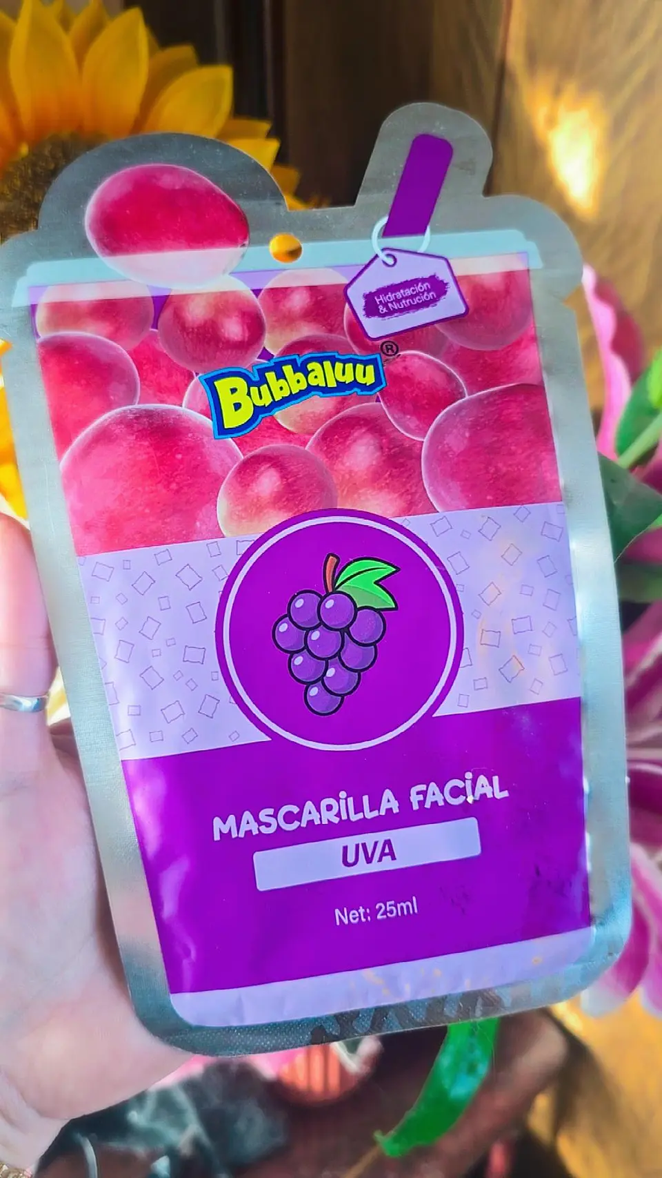 Mascarilla facial Bubbaluu Uva 1