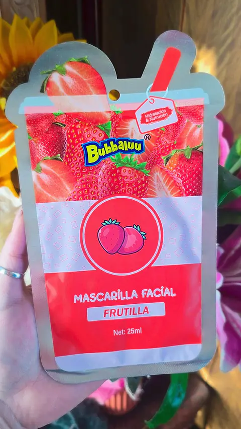 Mascarilla facial Bubbaluu Frutilla