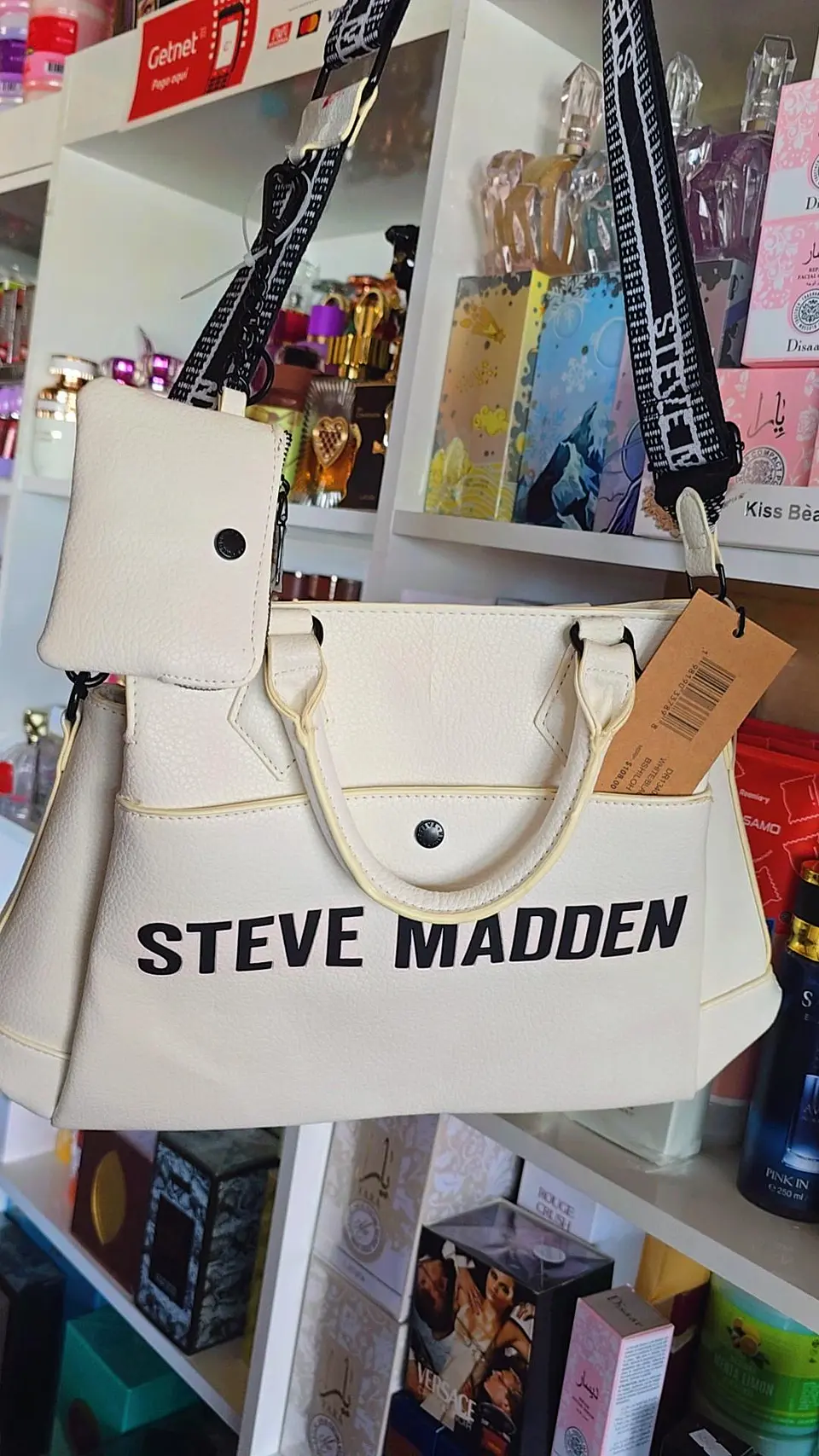 Cartera Steve Madden Blanco Negro 1