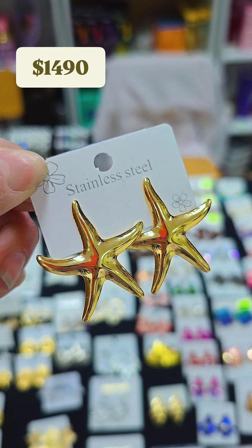 Aros Estrella de Mar Dorado 1