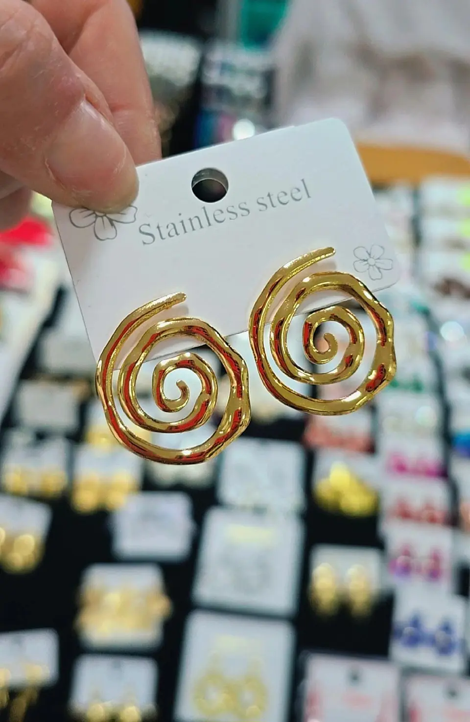 Aros Ondas Dorado 1