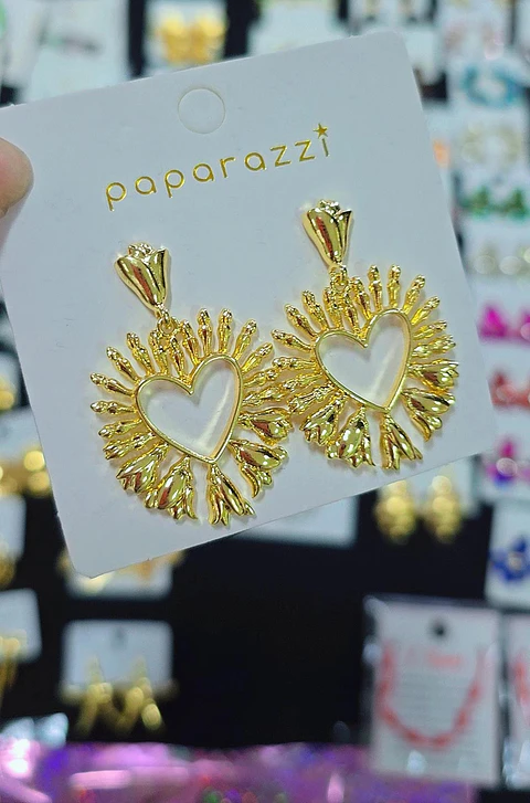 Aros Corazón Detente Dorado