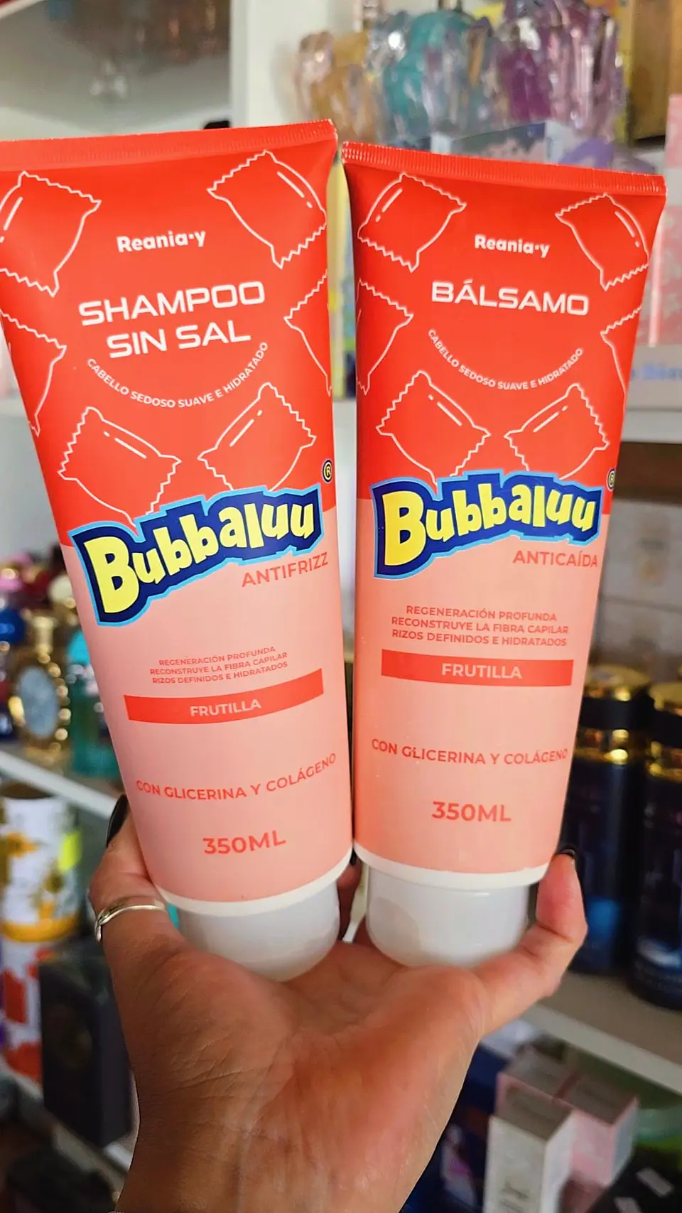 Pack Shampoo Bálsamo Bubbaluu Frutilla 1