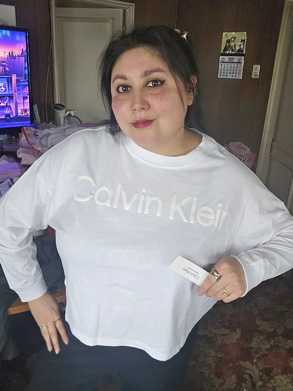 Polera Manga Larga Calvin Klein Oversize 1