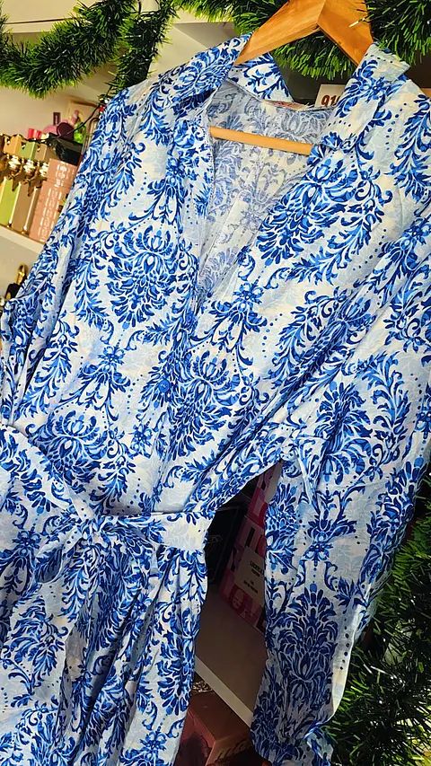 Maxivestido Grecia Azulino LXL
