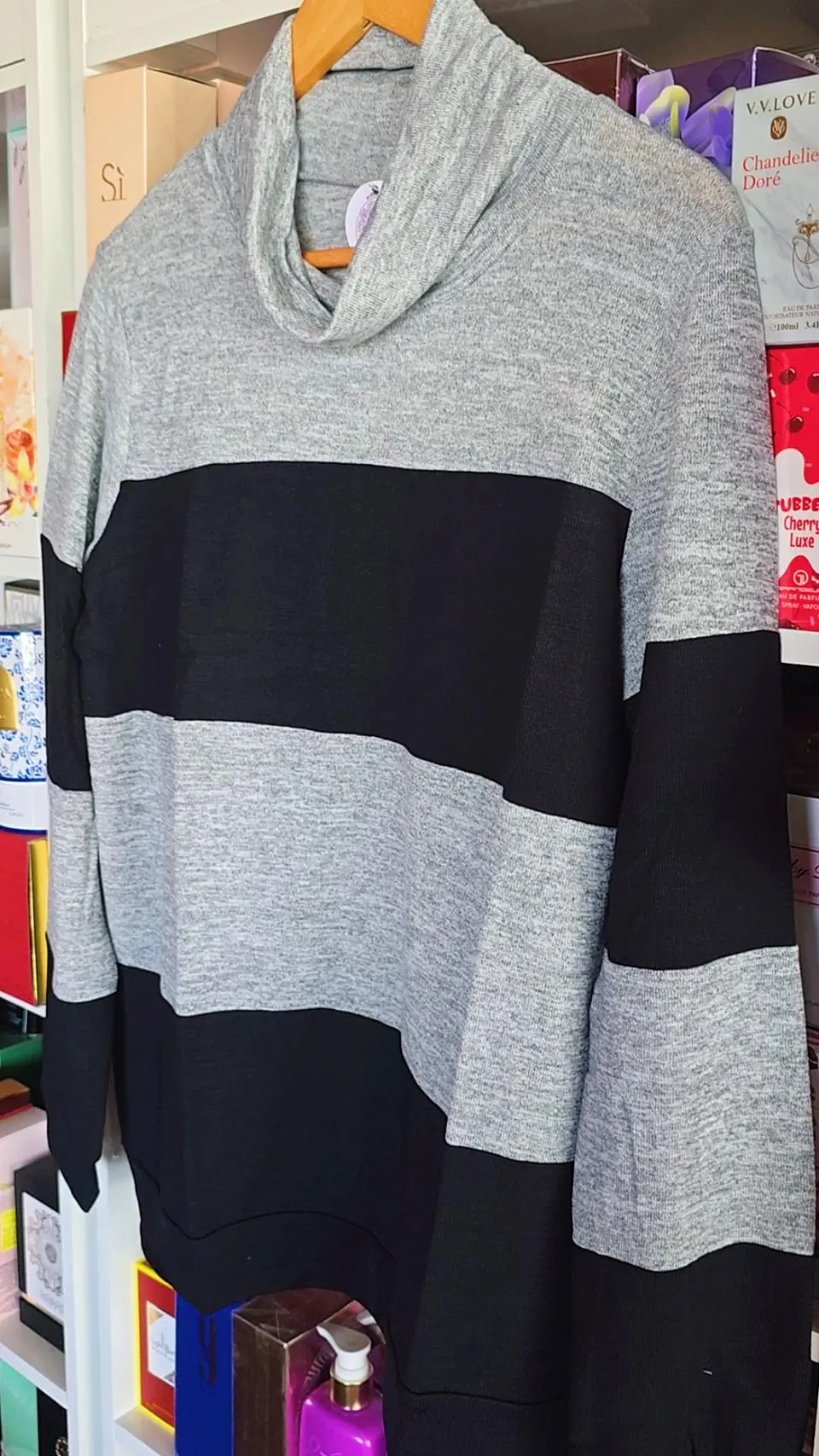 Beatle Colorblock Gris Negro  1
