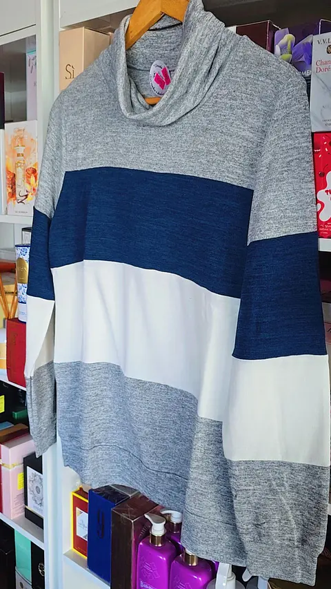 Beatle Colorblock Gris Blanco Azul Navy