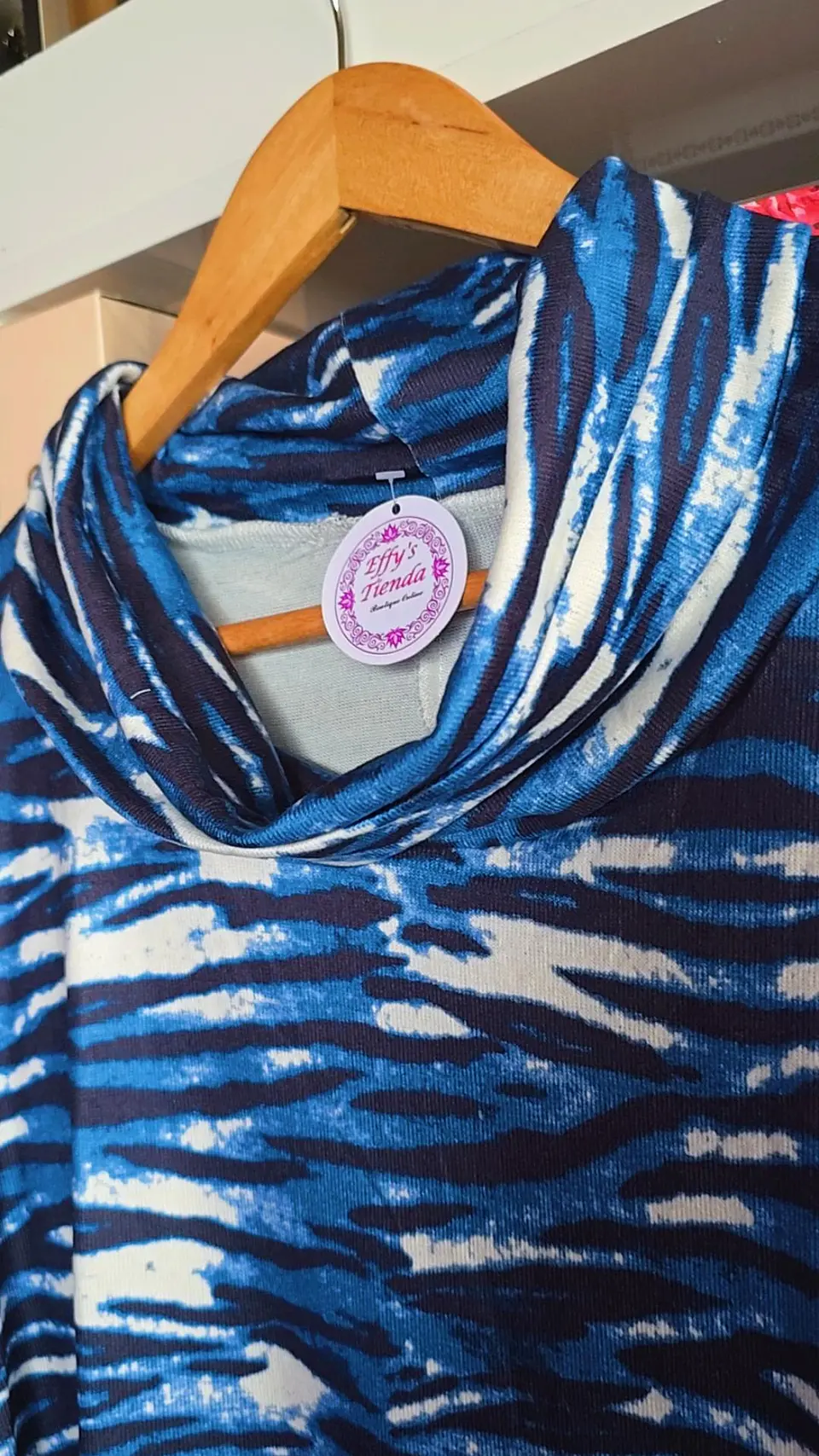 Maxi suéter zebra Azul  2