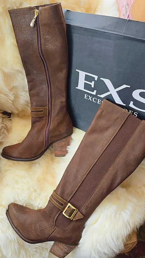 Botas Excess Shoes Cuero Café 37