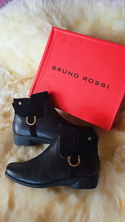 Botines Bruno Rossi Negro 37 modelo bajo