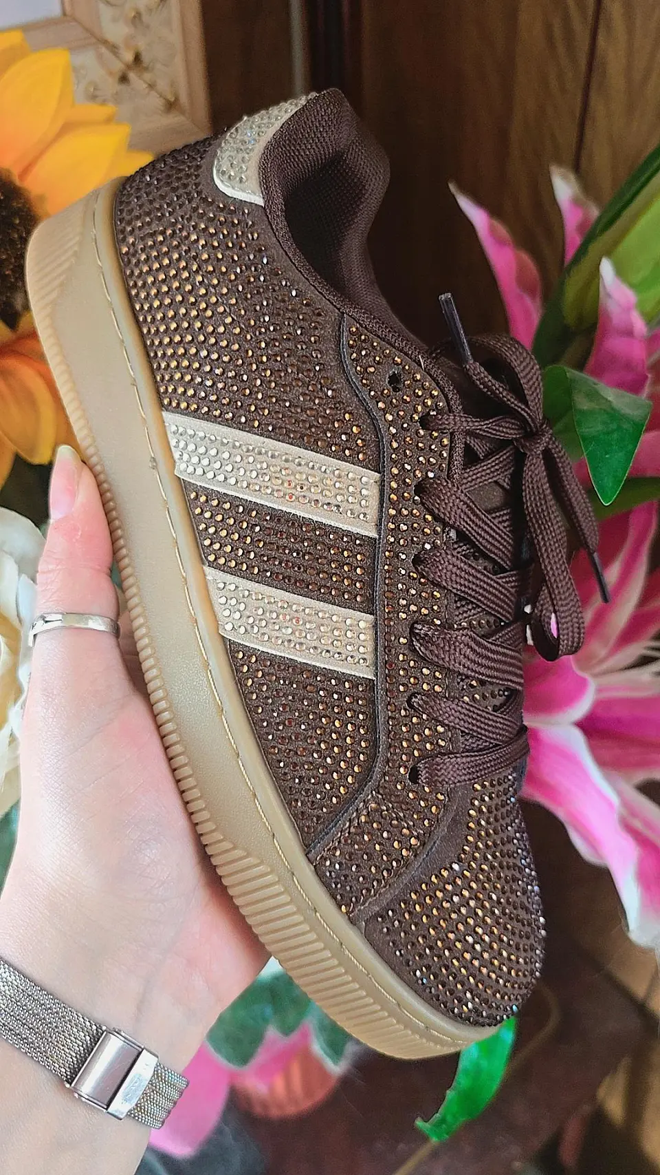Zapatillos Estilo Campus Brillo Café SOLO 36 1