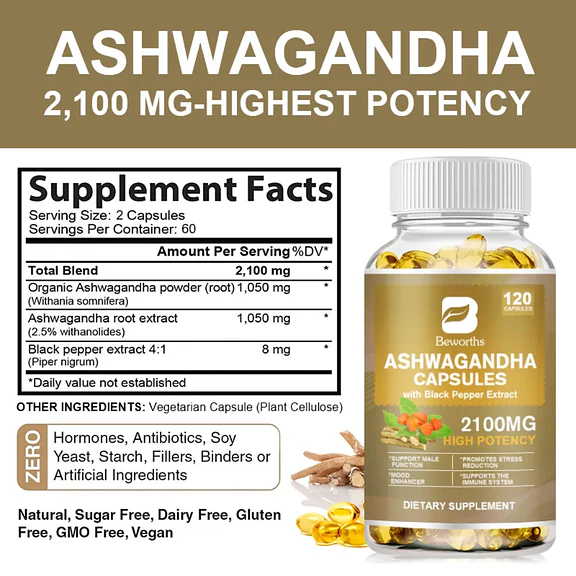 Ashwagandha 2.100mg - 120 caps 4